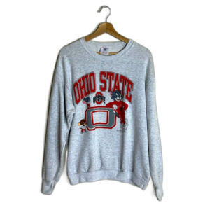 Vintage delta Ohio state 90s Tom and Jerry pullover crew neck sweatshirt size XL